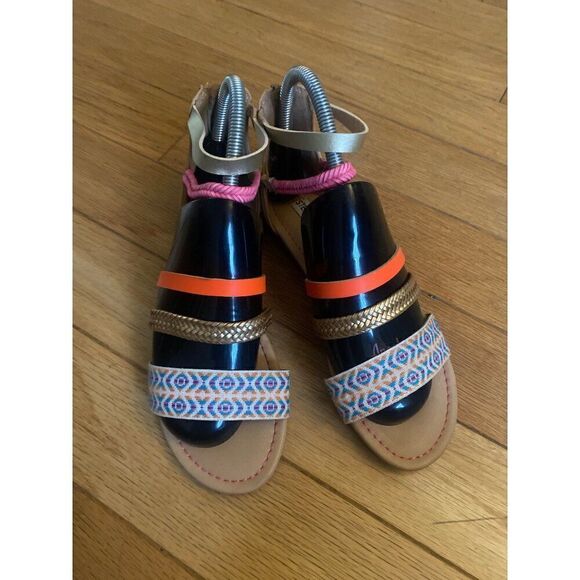 Steve Madden women's multicolor strappy spring gladiator sandals size 3 - Picture 1 of 9